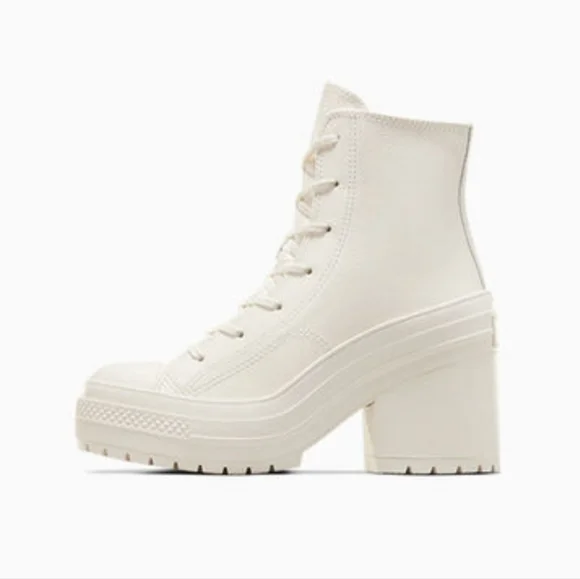NWT Converse Chuck 70 Deluxe white leather high heeled sz 6.5 never worn - Picture 16 of 16